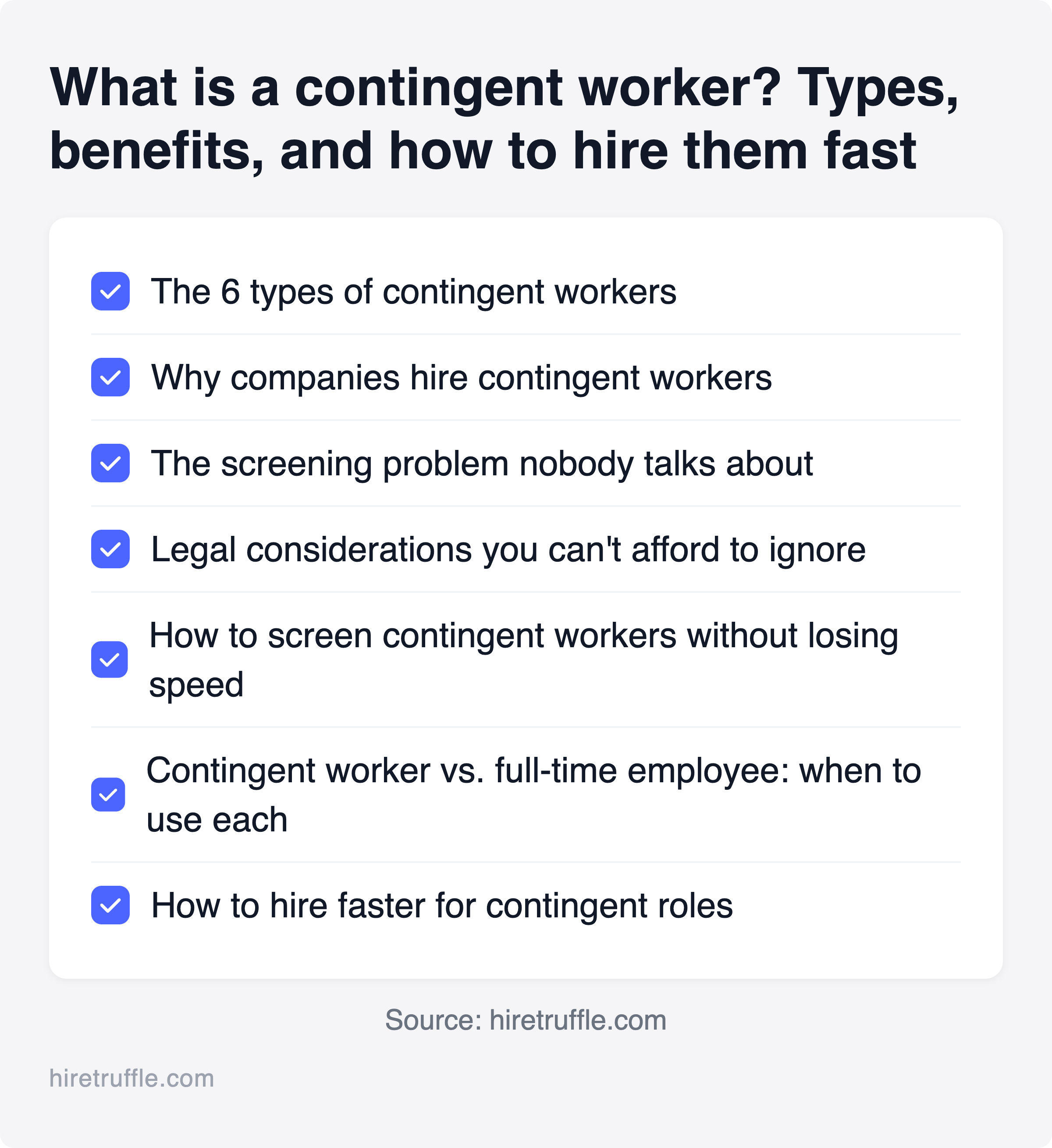 Branded infographic for contingent worker