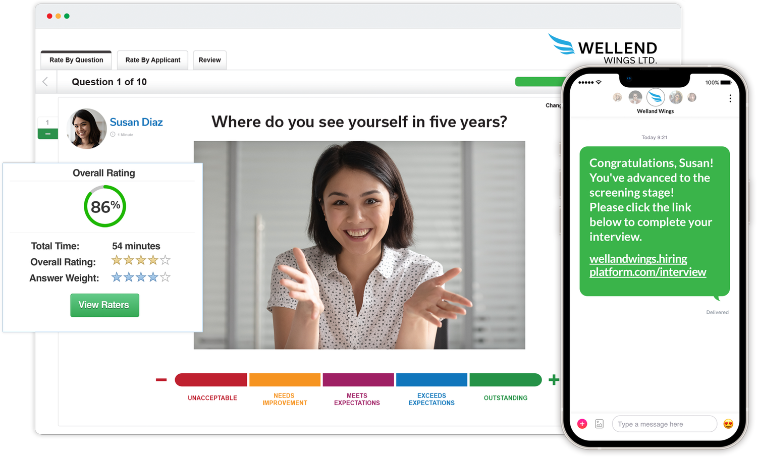 VidCruiter recruiting suite dashboard for mid-market and enterprise hiring