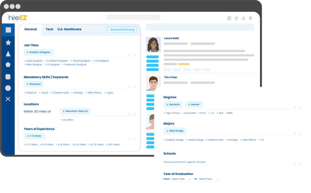 hireEZ AI sourcing platform for finding passive candidates